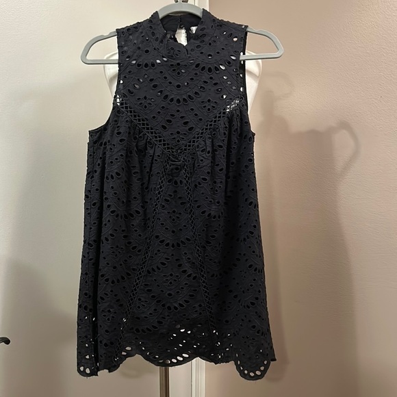Ministry of Style Hunter Top Black Eyelet Mini After Dark color Dress sz 6 - Picture 1 of 10